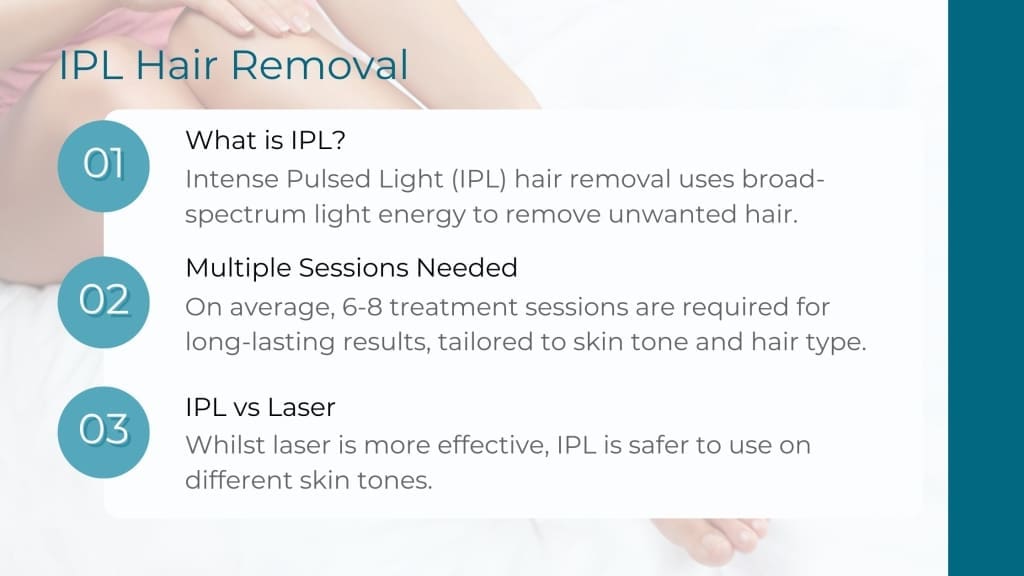 ipl hair removal fact infographic